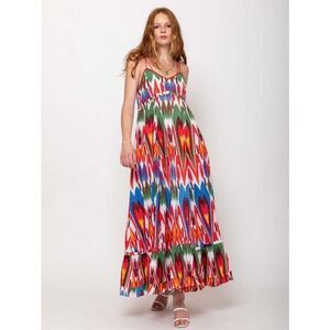 NWT Guadalupe Amira Patterned Red Maxi Dress Size Medium  $175 MSRP